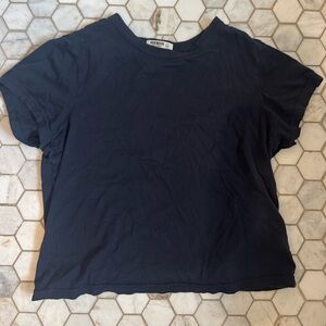 Buck Mason Boxy Crop Tee in Navy